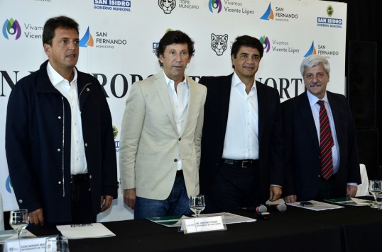 Intendentes Sergio Massa de Tigre, Luis Andreotti de San Fernando, Jorge Macri de Vicente López y Gustavo Posse de San Isidro, 