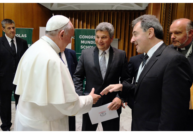 Papa Franciso, Steve Saint Angelo y Daniel Herrero