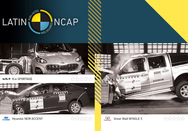 Nuevos resultados de Latin NCAP: Cero estrellas para Sportage, nuevo Accent y Wingle 5.