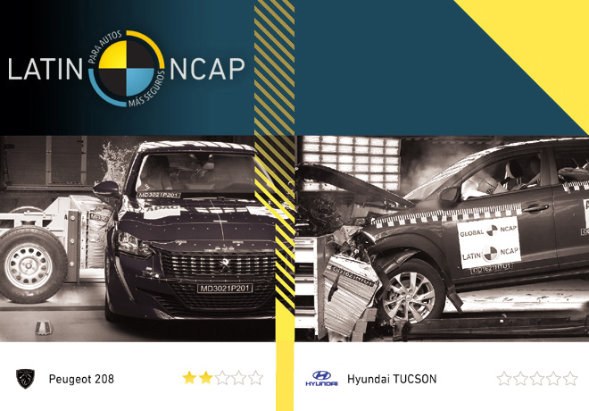 Evaluación Latin NCAP: El Peugeot 208 obtuvo 2 estrellas, mientras que el “anterior” Hyundai Tucson obtuvo cero.